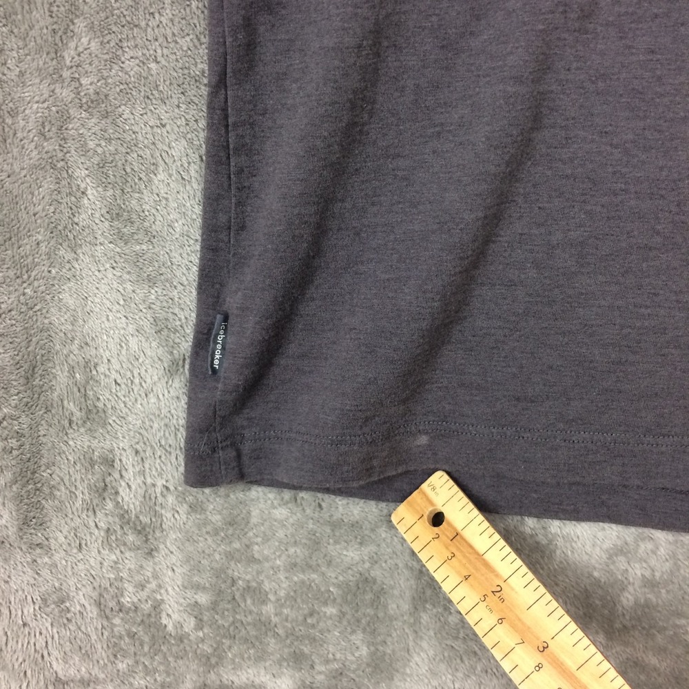 Icebreaker Shirt Womens Small Classic Short Sleeve Tee Wool Cotton Grey READ - Picture 3 of 13